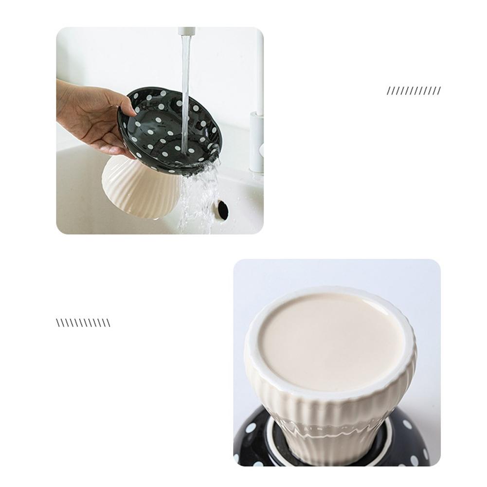 Миска для корма для домашних животных, ванночка для птиц, керамическая миска для кошек, поднятая наклоненная, принадлежности для кормления щенков для защиты от черного подбородка, естественное и удобное питание