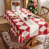 Праздничная красная клетчатая скатерть для Рождества, Нового года и свадеб