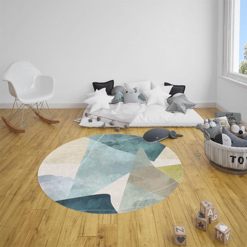 Современный круглый ковер с тигром для гостиной, противоскользящий коврик для спальни, компьютерный стул, коврики, детские ковры и коврики 100 см/120 см
