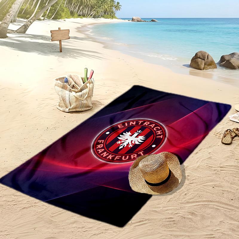 Пляжное полотенце Eintracht Frankfurt Football Print, Большое Мягкое Быстросохнущее Полотенце для Пляжа Кемпинга Плавания