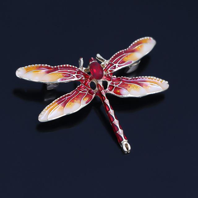 Fashion Dragonfly Crystal Brooch Women Shirt Suit Rhinestone Insect Animal Pins Brooches Party Gift