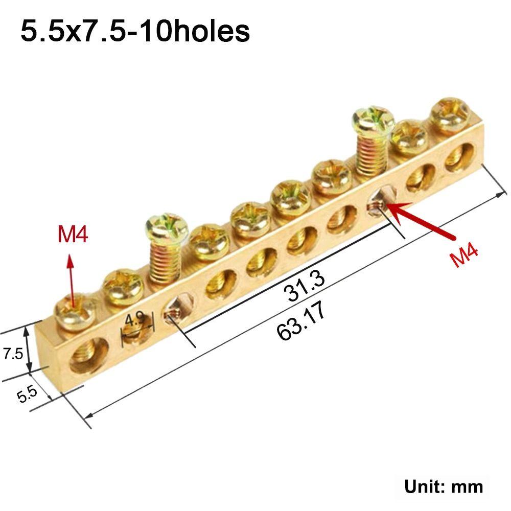Многоспецификационный Проводной Соединитель Медная Клеммная Колодка Нулевая Земля Клемма Электрический
