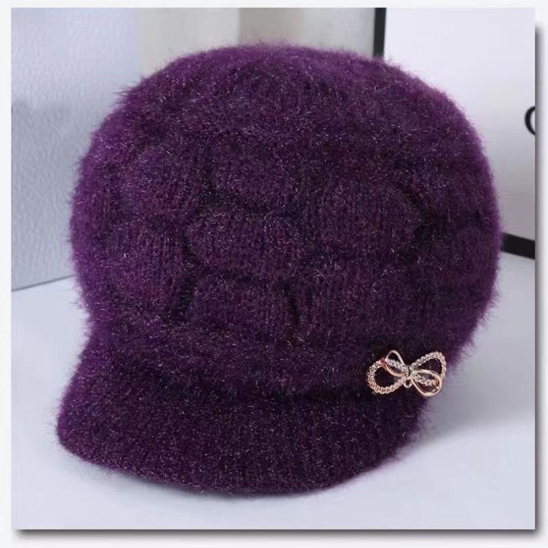 Женская вязаная шапка-бини, утолщенная зимняя шапка, дышащая теплая вязаная шапка для отдыха на открытом воздухе, модный женский аксессуар