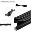 Silicone Fiberglass Sleeve Heat Shield Wire Protective High Temperature Electrical Insulation Self-extinguishing Black (3/16"- 9ft)