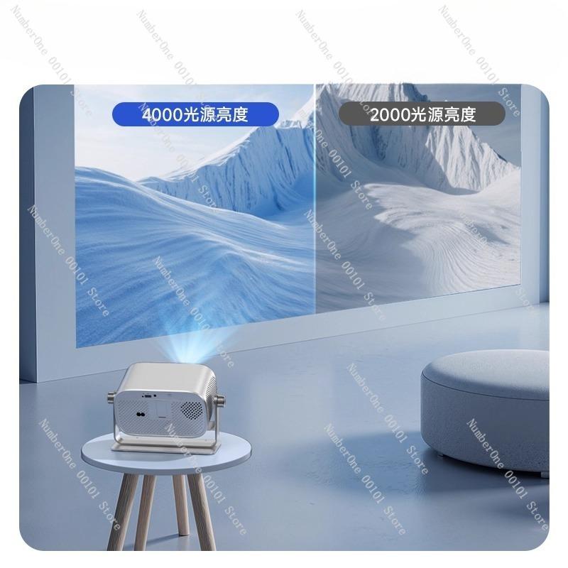 Ultra-HD Smart Projector for Home and Dormitory,Mobile Phone Screen Projection,Bedroom Wall Projector for Movie Night