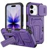 Sliding Camera‑Shield Invisible‑Holder Phone Case PC‑Hybrid‑TPU Anti‑Drop Protective Shell With Slide Lens Cover For iPhone