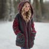 Halloween Animal 3D Print Hooded Cloak Coat Womens Streetwear Casual Long Cardigan