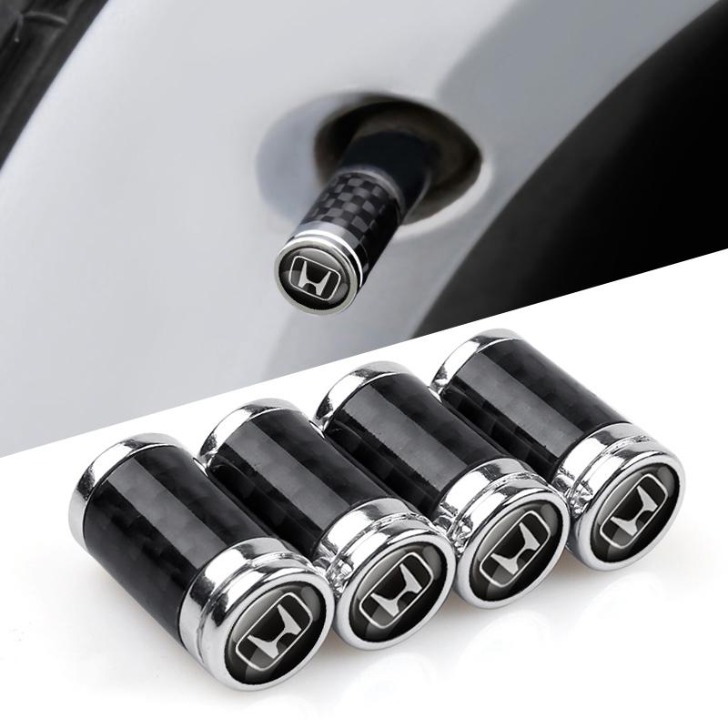 4pcs Car Wheel Tire Valve Cap Stem Cover Auto Accessories For Honda Accord Mugen CITY CR-V Fit Type R Insight Civic Jazz Odyssey AM3