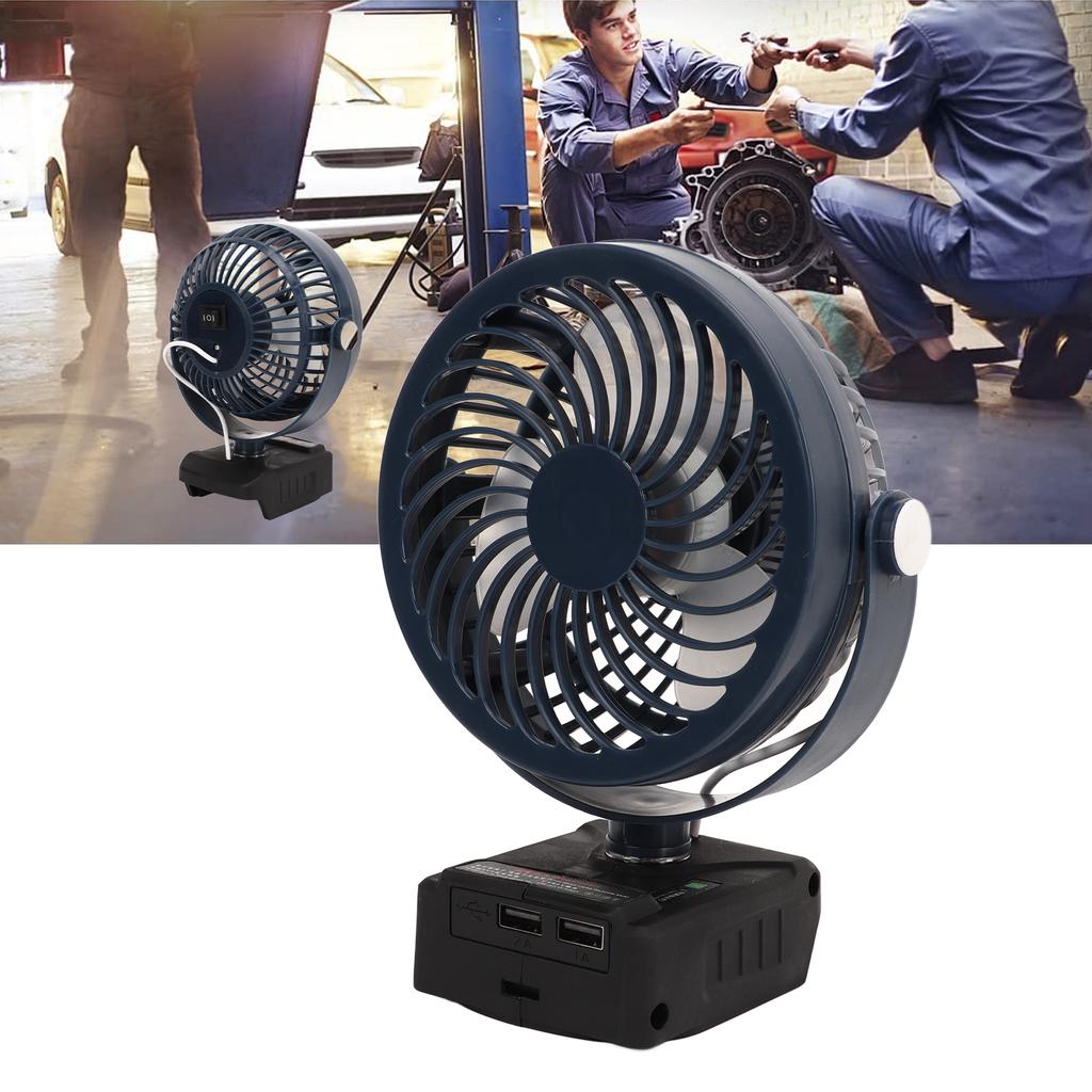 5in Cordless Fan Rechargeable Desk Fan Battery Powered Small Electric Fan with 2 USB Charging Ports