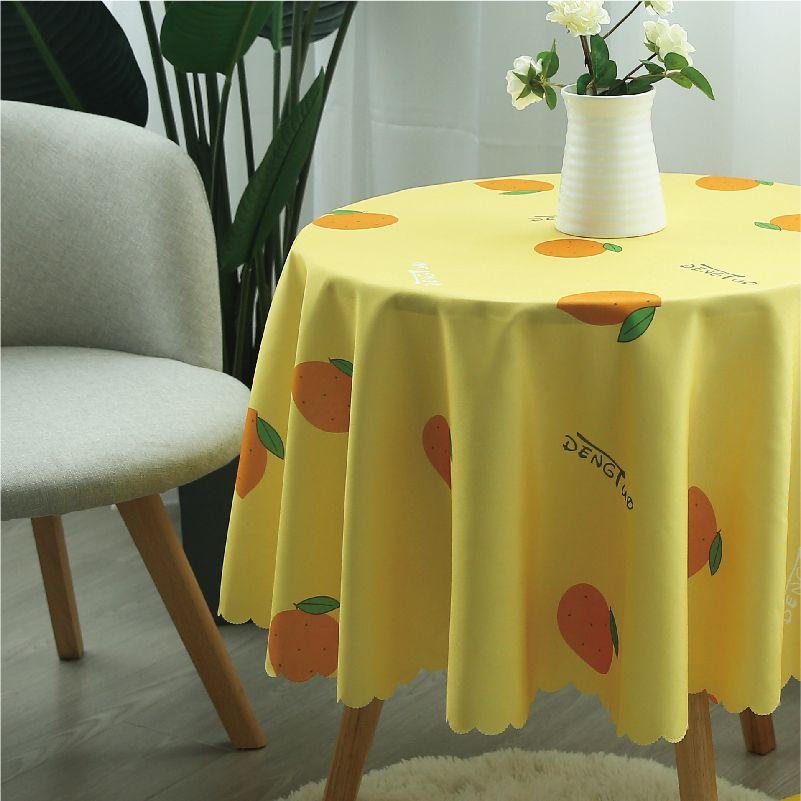 Хлопковая и льняная маленькая свежая скатерть, бытовая минималистичная круглая скатерть для ресторана, маленький круглый стол, тканевый коврик для стола