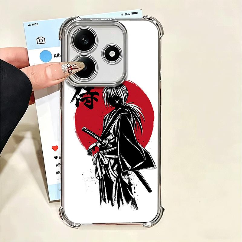 Аниме Rurouni Kenshin Покрытие Чехол для телефона Для Xiaomi Poco X5 X6 X7 X8 Pro Max F8 Ultra F7 M8 M7 M5S Redmi 15C 15 14C 13C 13 X3 12