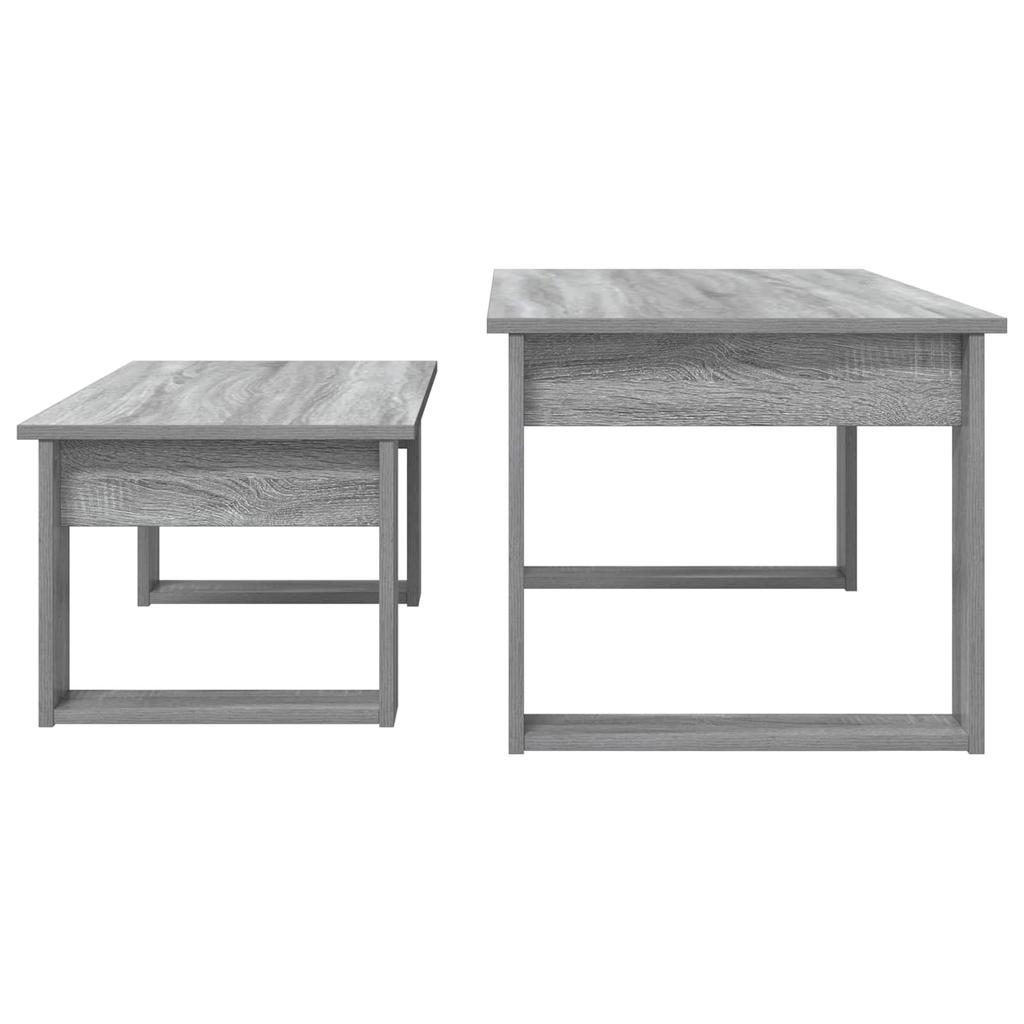 Coffee Table Set 2 Pieces Sonoma Grey 100 x 50 x 42 cm