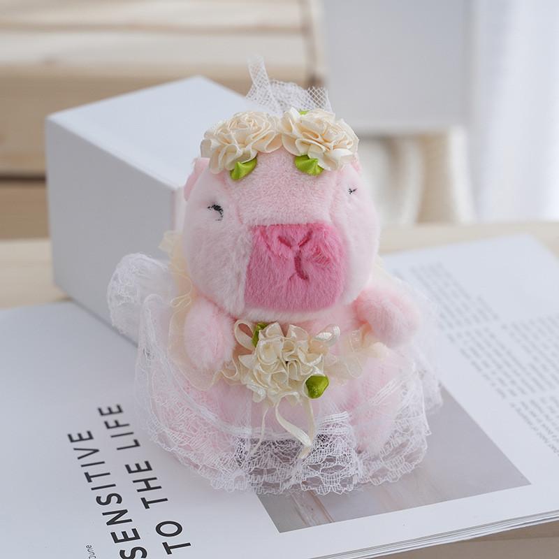 Soft Lovers Capybara Plush Doll Keychain Pendant For Backpack And Car Decor