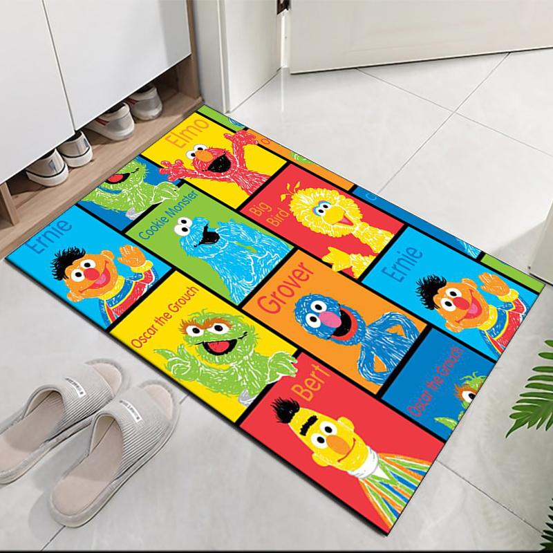 Sesame Street Printed Carpet, for Office Chair Living Room Bedroom Kitchen Room Decor Gifts.