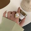 Elegant Women Irregular Faux Pearl Open Ring Exquisite Alloy Jewelry Fashion Finger Ring Banquet Party Accessories Jewelry Gift