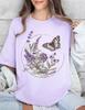 Butterflies and Lavender, Comfort Colors, Boho Wildflower, Cottagecore, Vintage Botanical, Butterfly, Nature Lover Gift