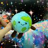 Cartoon Soft Earth Plush Pendant Keyring With Short Plush Material For Daily Use