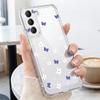 Красочный чехол-бабочка для Samsung S26 Ultra S25 FE S24 S23 S22 Plus S21 A15 A25 A35 A55 A16 A26 A36 A56 A17 A37 A57 5G Прозрачный мягкий чехол из ТПУ