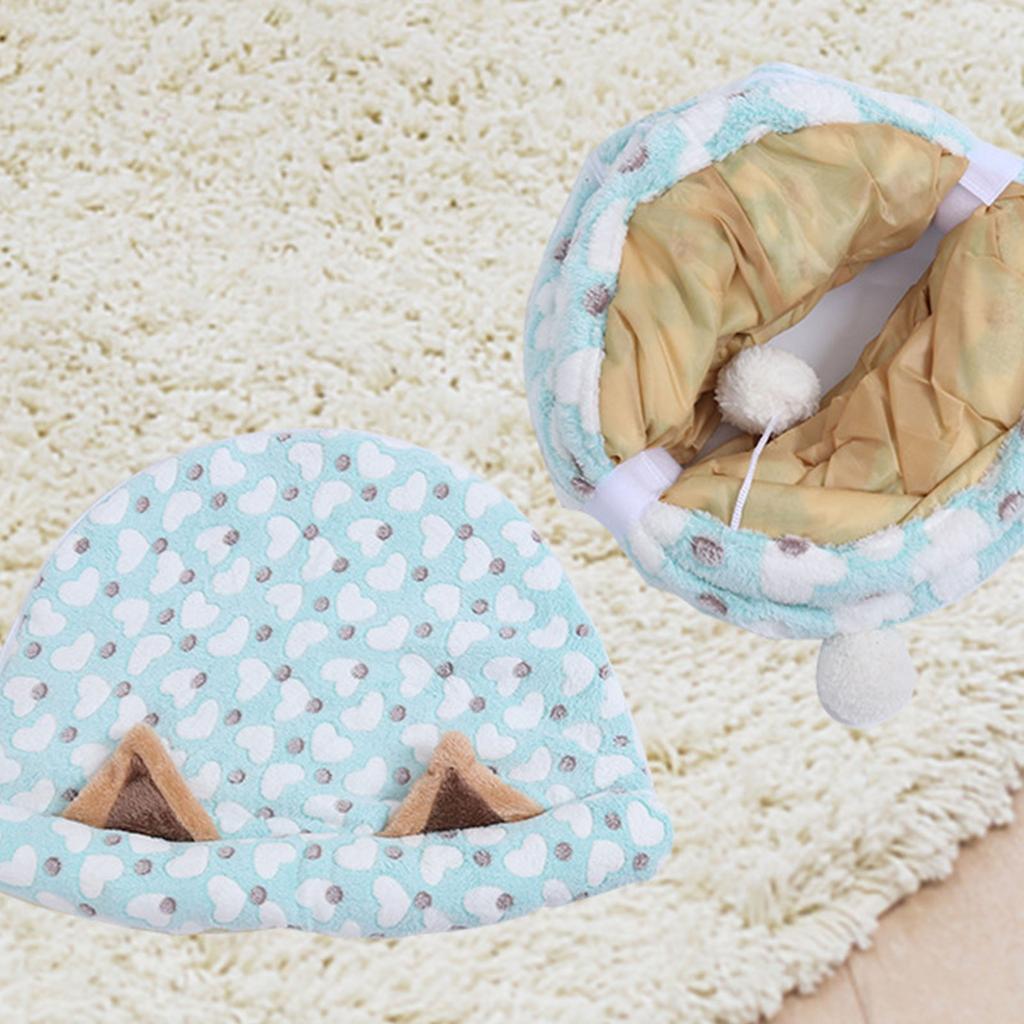 Cat Toy Tunnel Tube Tunnels Collapsible Kitten Play Tent +Bed Interactive Toy Maze- Cat House for Rabbits Small Animal