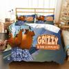 3D G-Grizzy and The Lemmings Bedding Set Duvet Cover Comforter Bed Single Twin Full Queen Youth Kids Girl Boys Gift Bed Sheets