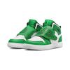Jordan Баскетбольные кроссовки Air 1 Lucky Green BP с противоскользящей подошвой и высоким берцем, детские, белые BQ7197-301