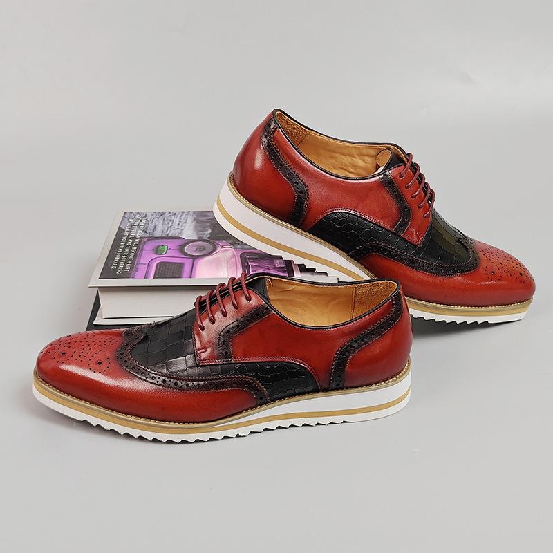Мужская обувь из натуральной кожи броги, модная официальная обувь для офиса, оксфорды, мужская обувь ручной работы для светских вечеринок