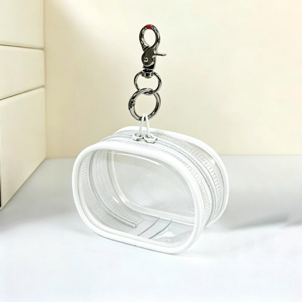 Transparent Cat Food Bag Zipper Closure Kibble Storage Pouch Stylish Portable Feeding Bag