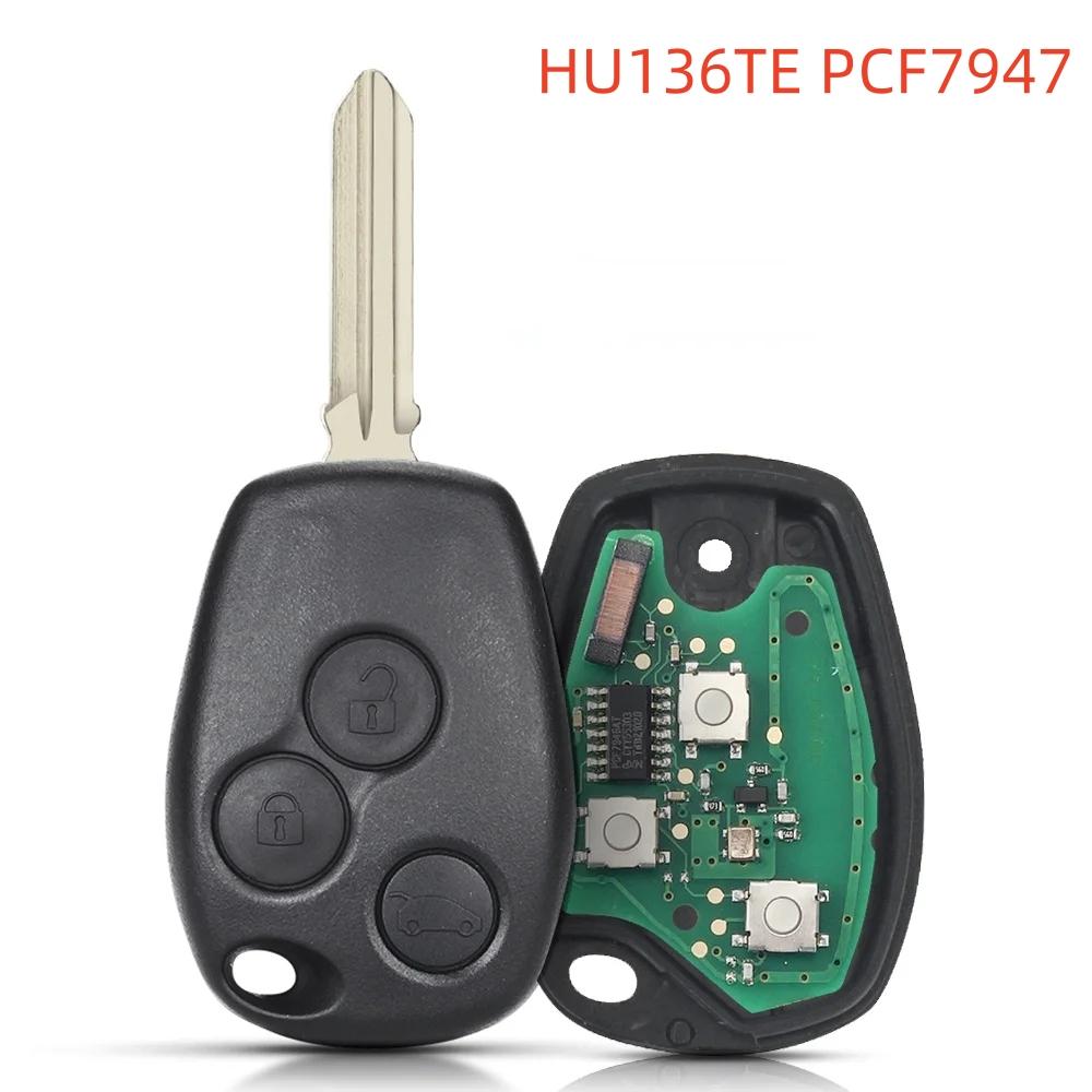 3 кнопки дистанционного ключа автомобиля PCF7946/7947 чип 434 МГц для Renault Trafic Vivaro Primastar Movano для Dacia