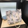 Сумки Модные сумки через плечо Сумки-тоуты с бабочками большой емкости Сумки-тоуты с текстурированной ПУ подмышкой Универсальные женские сумки