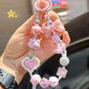 Beaded Phone Lanyard Chain Pendant Acrylic Hanging Ornament Anti-lost Key Ring