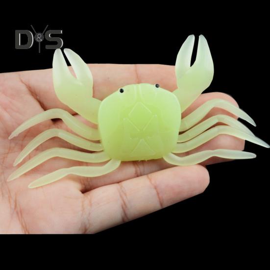 10CM/16.5G Slow Sinking Soft Crab Lure Long Casting Bionic Crab Bait Colorful PVC Artificial Bait Saltwater Freshwater Fishing Accessories