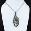Copper Larimar Pendant Copper Wire Wrapped Jewelry Gemstone Pendant Handmade Copper Pendant Larimar Jewelry Gift For Women Wire Wrap Pendant