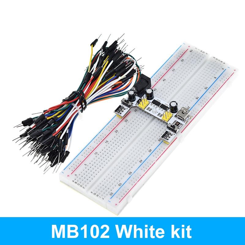 TZT MB-102 MB102 Макетная плата 400 830 точек 65 Соединительных проводов Макетная плата без пайки Тестирование DIY Для Arduino Модуль питания
