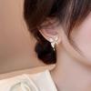 1Pair Butterfly Earrings Elegant Light and Luxurious Oil-dropping Butterfly Earrings High-end Earrings Niche Zircon Super Fairy-like Earrings