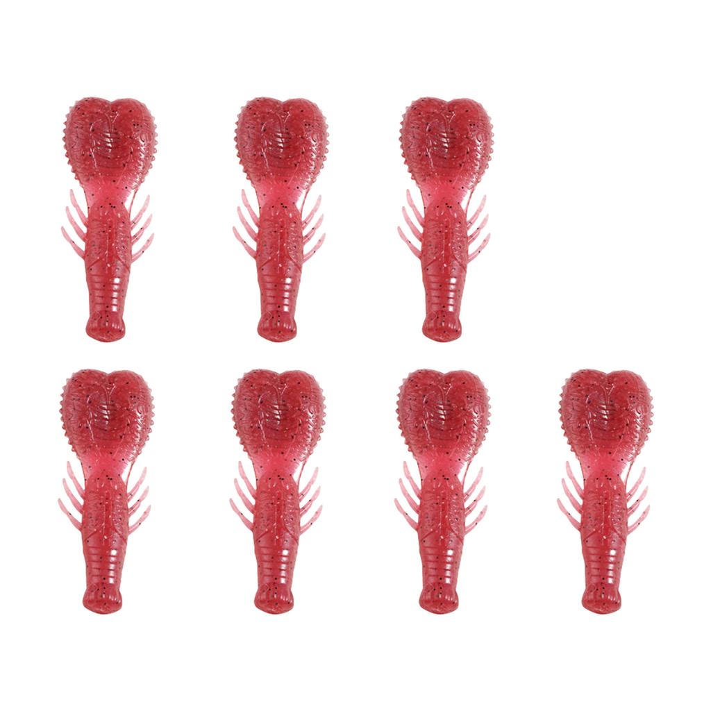 7pcs Artificial Swimbait 6.2cm Fishing Baits Lure 6.7g Soft Bait Fishing Tackle Accessories Crawfish Lure for Bass Trout