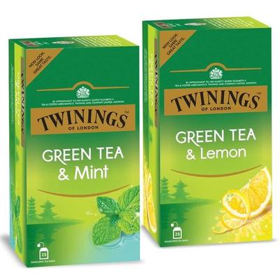 Twinings Зеленый чай Супервыгодный набор (Мята и Лимон 25 шт.) - Сумки, 0,2 кг