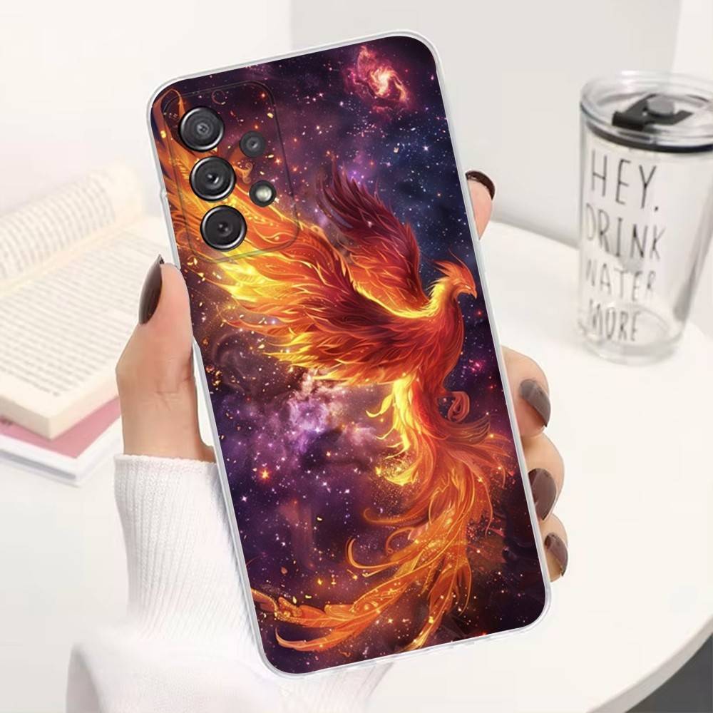 Крутой Феникс Для Samsung A51,30,71,S9,Ultra,Lite,S23,20,FE,22,21,Plus,10, Прозрачный, Силиконовый Чехол