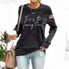 (THIS IS THE TURNING POINT) Women's Fashionable Casual Long-sleeved Printed Round Neck Sweatshirt Top