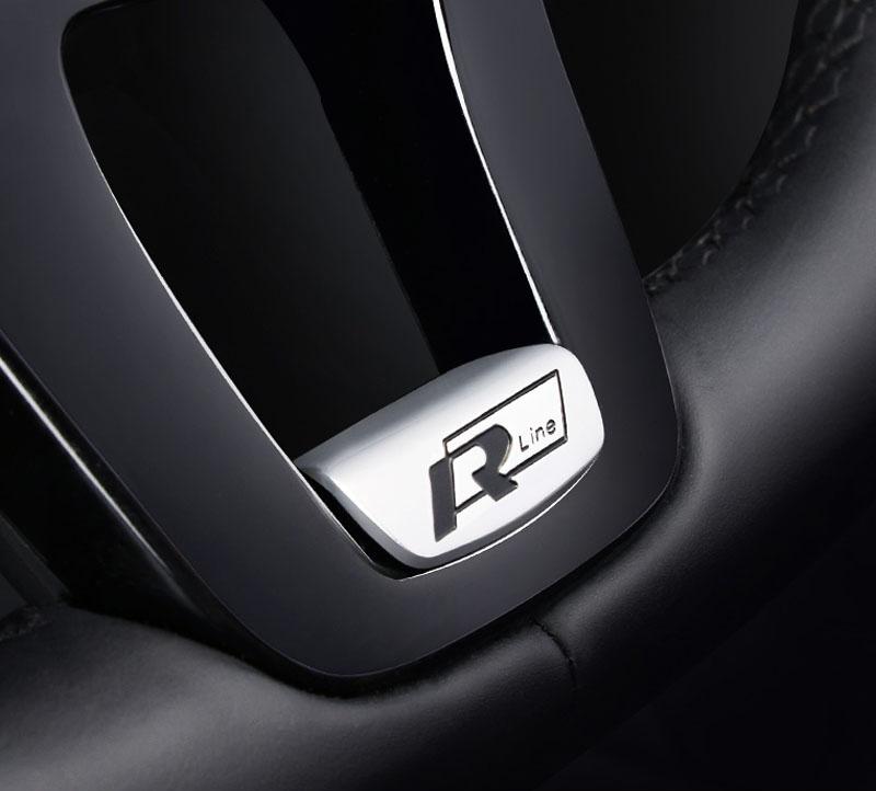 Для VW Volkswagen Jetta MK5 Golf 3D Алюминиевый сплав Rline Значок Наклейка на руль автомобиля Аксессуары Для Volkswagen GTI Polo G