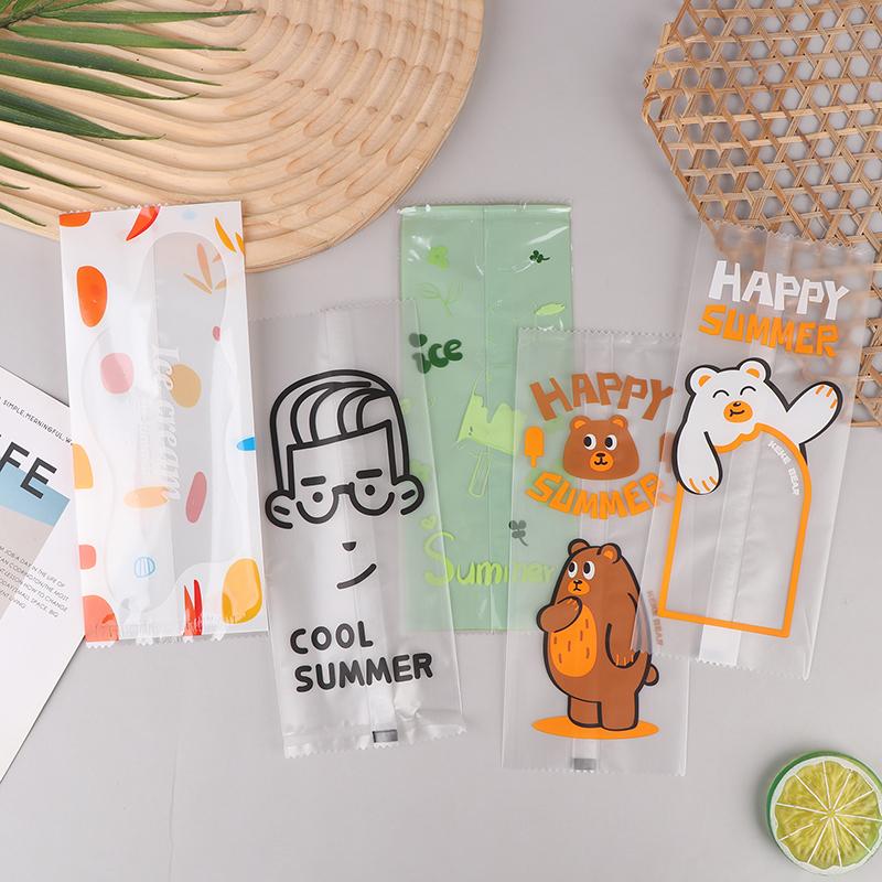 100 шт. Одноразовые пакеты для фруктового льда, толстые, для замороженных фруктовых льдов, пакеты для упаковки конфет и продуктов питания, для ручного приготовления мороженого