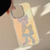 Gilded Suitable for Iphone15Promax Mobile Phone Case 16 Colored Polka Dot Bow 13 Sweet 14 Anti Fall Laser