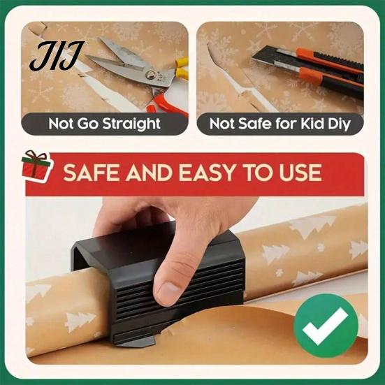 Precision Cutting Tool Portable Wrapping Paper Roll Cutter, Slide Rail Trimmer with Manual Cutter Safety Blade, Clean Straight Cut for Crafting