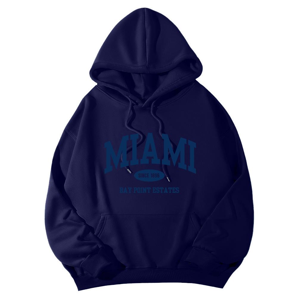 New casual sports sweater fleece hooded sports sweater men's and women's autumn and winter sports fashion