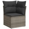 VidaXL Salon de Jardin avec Coussins 7 pcs, Canapés de Terrasse, Ensemble de Meubles de Patio, Mobilier d'Extérieur, Gris 3225801