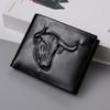 New Style 3D Embossed Men's Short Wallet Credit Card Holder Short Horizontal Pu Leather Men's Wallet