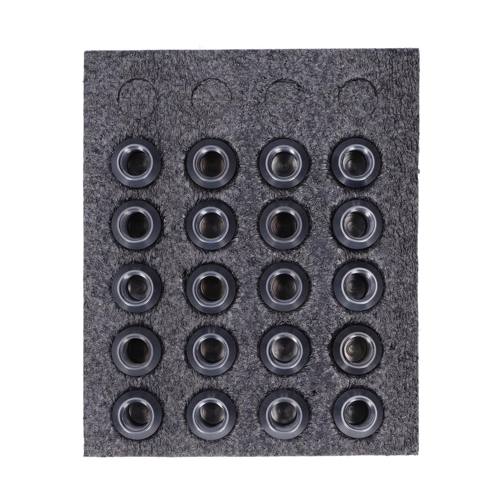 20 шт. Колесные гайки M12x1.5 Резьба Высота 1,3 дюйма Алюминий 7075 T6 Стопорные гайки Цвет титана