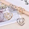 Heart Scarf Brooches Crystal Silk Scarf Buckle Brooch Women Shawl Ring Clip