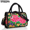 Ethnic Style Large Capacity Zipper Handbags Women Casual Colorful Travel Beach Single Shoulder Bags