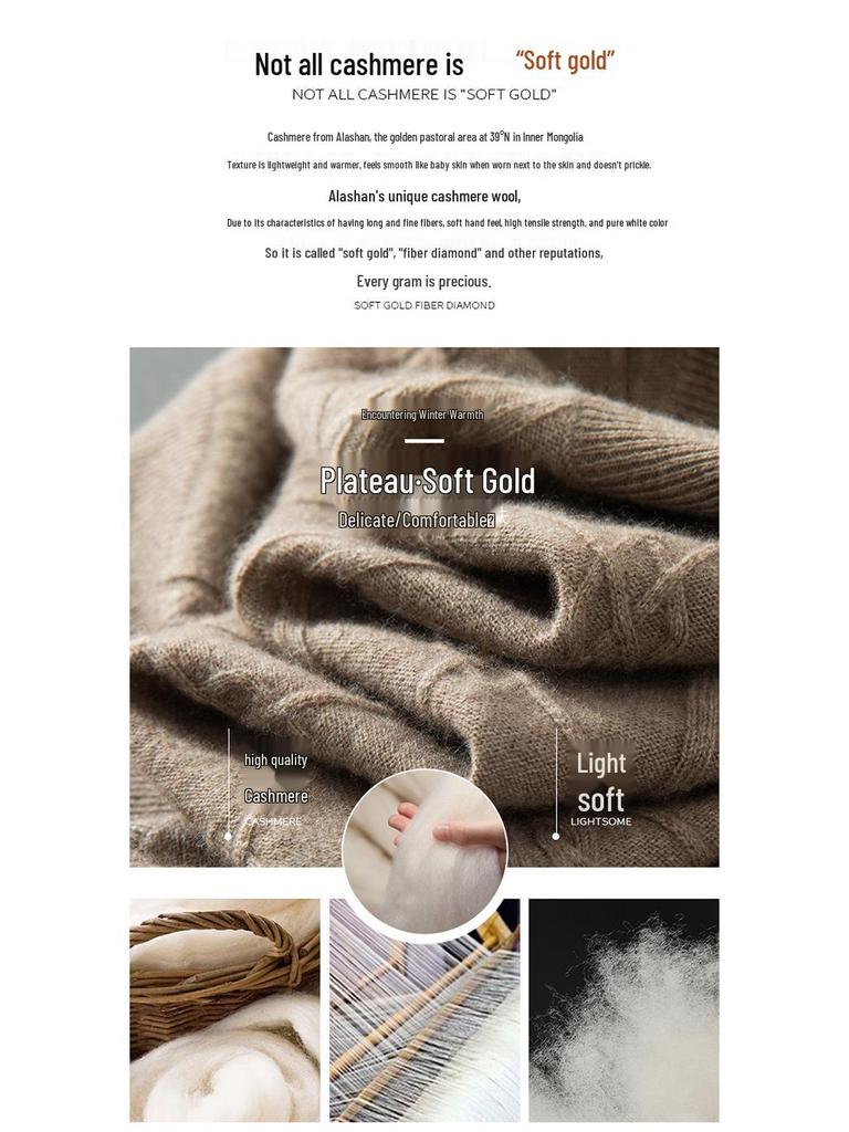 Мужской кашемировый трикотажный свитер с длинным рукавом и полувысоким воротником - Теплый, деловой кэжуал, доступен большой размер