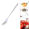 Silver Stainless Telescopic Extendable Fork Dinner Fruit Dessert Long Cutlery Forks Barbecue Meat Fork Kitchen Accessories Tools KTY